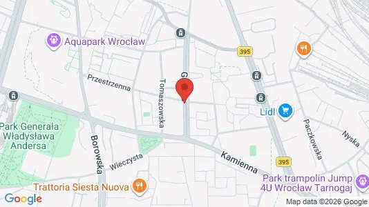 Rooms for rent i Wrocław - kort over placeringen