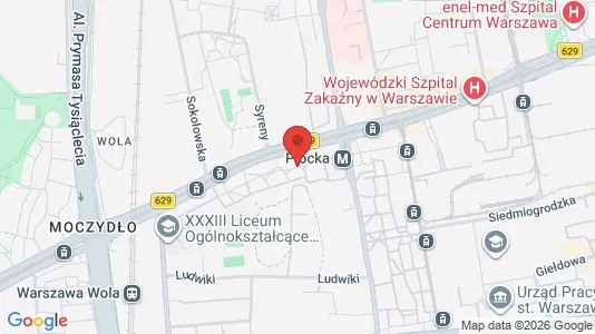 Rooms for rent i Warszawa Wola - kort over placeringen