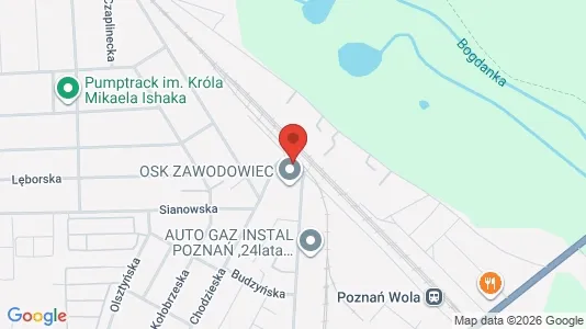 Rooms for rent i Poznań - kort over placeringen