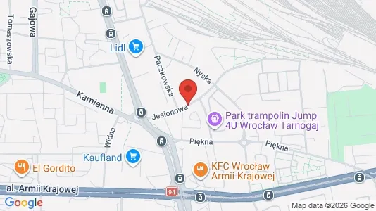 Rooms for rent i Wrocław - kort over placeringen