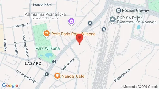 Apartments for rent i Poznań - kort over placeringen