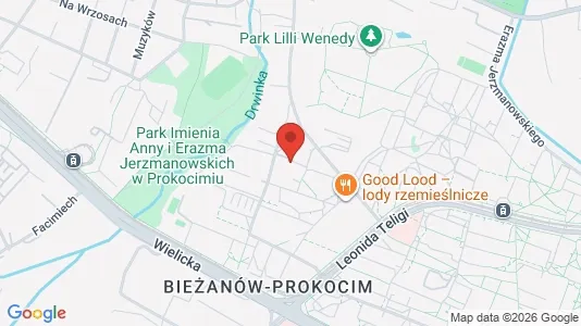 Rooms for rent i Kraków Podgórze - kort over placeringen