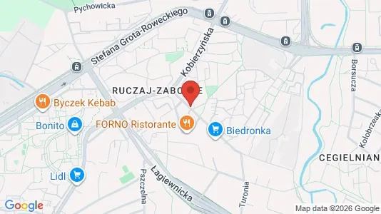 Rooms for rent i Kraków Podgórze - kort over placeringen