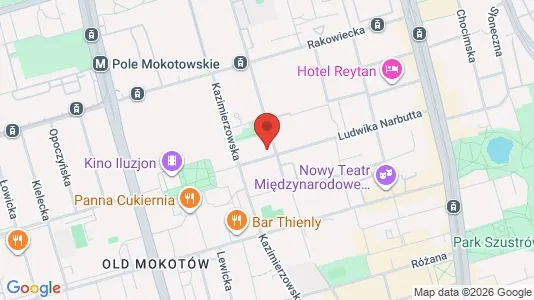 Apartments for rent i Warszawa Mokotów - kort over placeringen