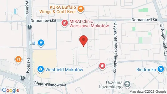 Rooms for rent i Warszawa Mokotów - kort over placeringen