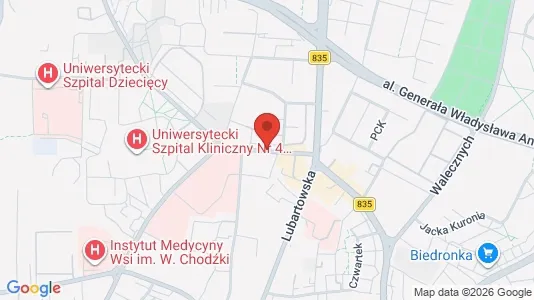 Rooms for rent i Lublin - kort over placeringen