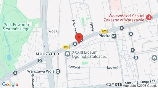 Rooms for rent i Warszawa Wola - kort over placeringen
