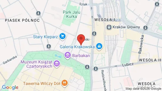 Rooms for rent i Kraków Śródmieście - kort over placeringen