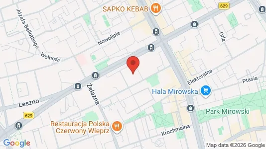 Apartments for rent i Warszawa Wola - kort over placeringen
