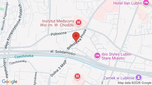 Rooms for rent i Lublin - kort over placeringen