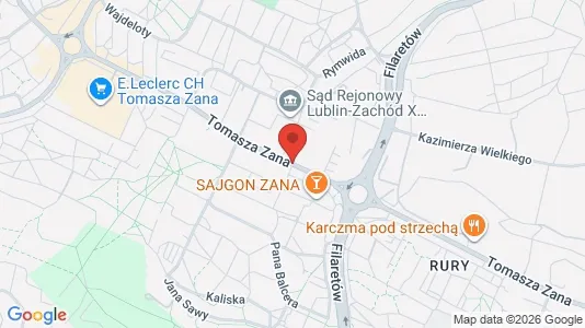 Apartments for rent i Lublin - kort over placeringen