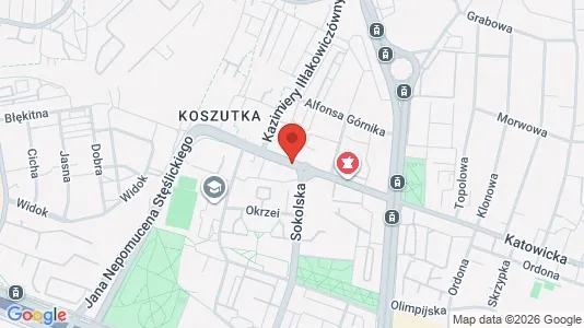 Rooms for rent i Katowice - kort over placeringen