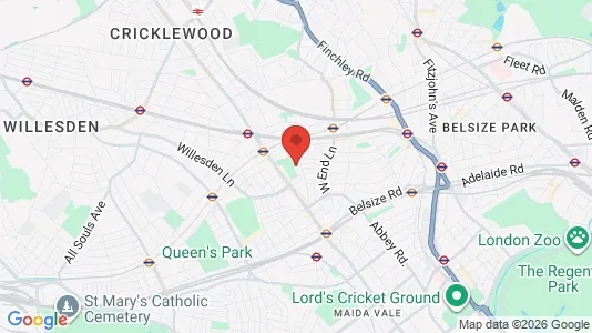 Houses for rent i London NW6 - kort over placeringen