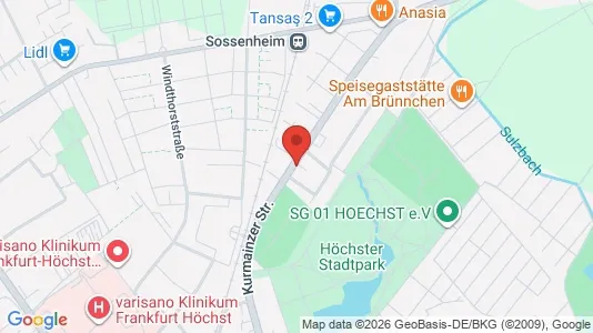 Apartments for rent i Frankfurt West - kort over placeringen
