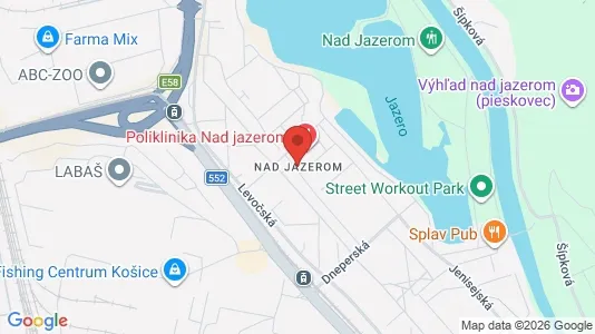 Apartments for rent i Košice Lorinčík - kort over placeringen