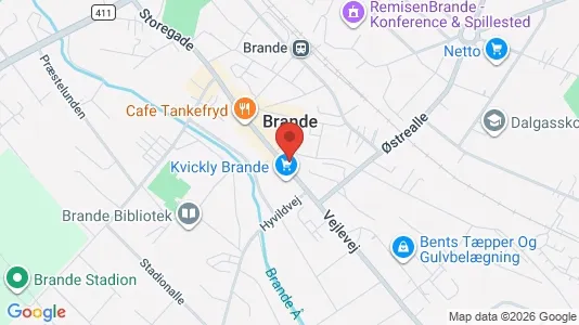 Apartments for rent i Brande - kort over placeringen