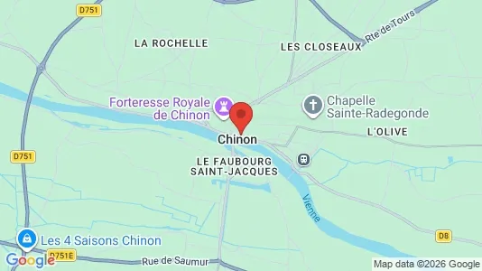 Houses for rent i Chinon - kort over placeringen