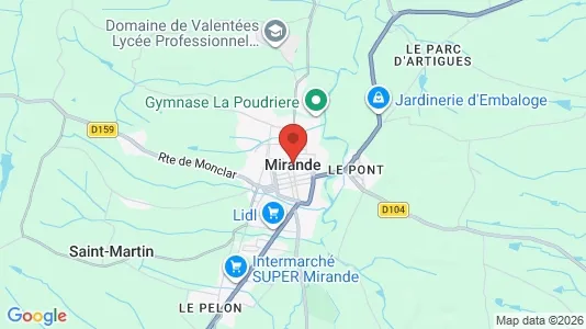 Houses for rent i Mirande - kort over placeringen