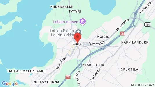 Houses for rent i Lohja - kort over placeringen