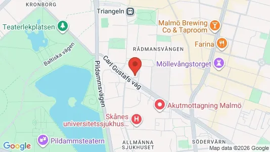Apartments for rent i Malmö City - kort over placeringen