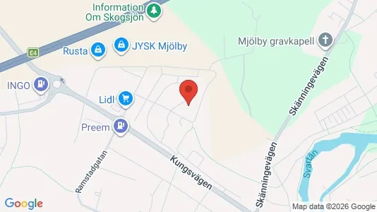 Apartments for rent i Mjölby - kort over placeringen
