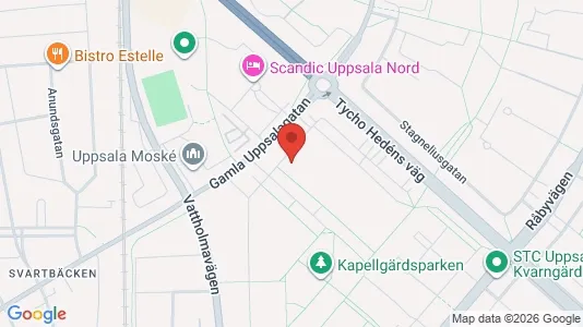 Apartments for rent i Uppsala - kort over placeringen