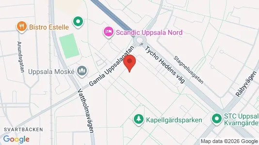 Apartments for rent i Uppsala - kort over placeringen