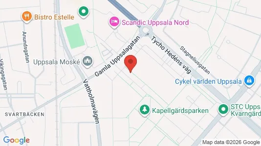 Rooms for rent i Uppsala - kort over placeringen