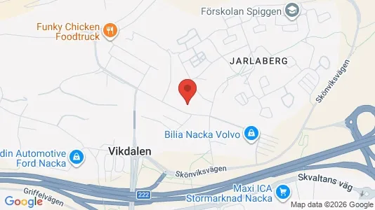 Apartments for rent i Nacka - kort over placeringen