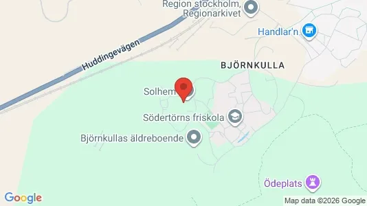 Rooms for rent i Huddinge - kort over placeringen