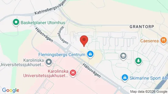 Rooms for rent i Huddinge - kort over placeringen