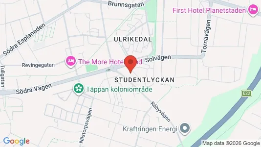 Rooms for rent i Lund - kort over placeringen