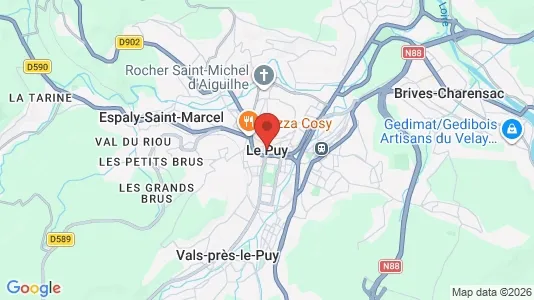 Apartments for rent i Le Puy-en-Velay - kort over placeringen