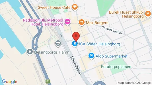 Apartments for rent i Helsingborg - kort over placeringen