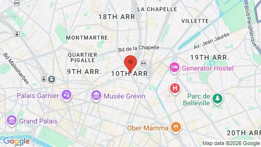 Apartments for rent i Paris 10ème arrondissement - kort over placeringen