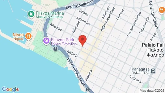 Apartments for rent i Palaio Faliro - kort over placeringen