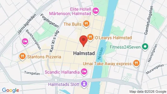 Apartments for rent i Halmstad - kort over placeringen