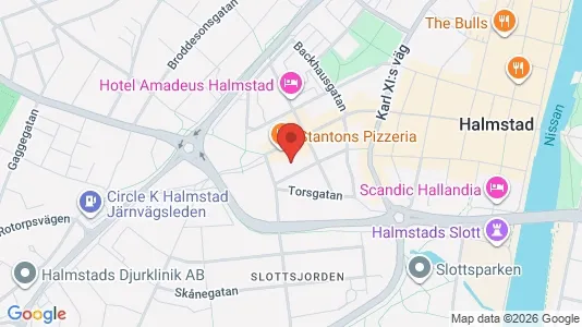 Apartments for rent i Halmstad - kort over placeringen