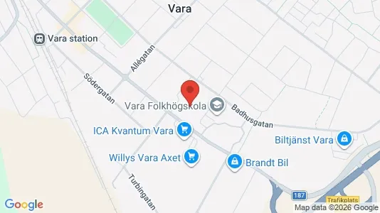 Apartments for rent i Vara - kort over placeringen