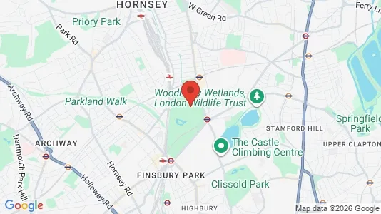 Rooms for rent i London N4 - kort over placeringen