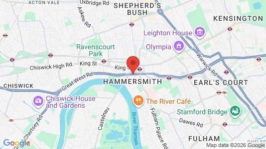 Rooms for rent i London W6 - kort over placeringen