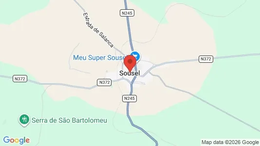 Houses for rent i Sousel - kort over placeringen