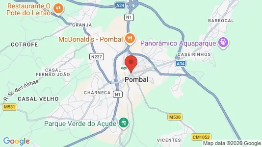 Houses for rent i Pombal - kort over placeringen