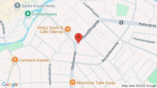 Apartments for rent i Odense C - kort over placeringen
