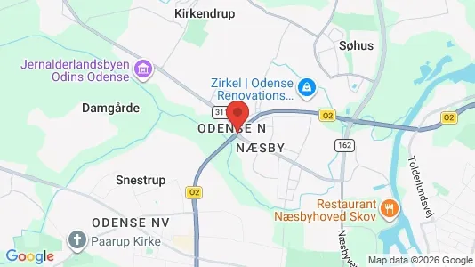 Houses for rent i Odense N - kort over placeringen