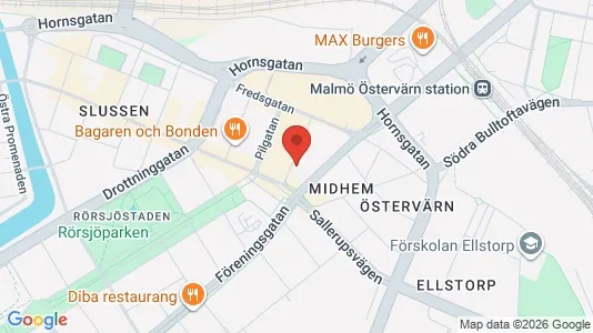 Apartments for rent i Malmö City - kort over placeringen