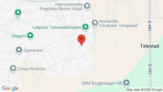 Apartments for rent i Växjö - kort over placeringen