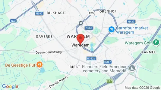 Houses for rent i Waregem - kort over placeringen