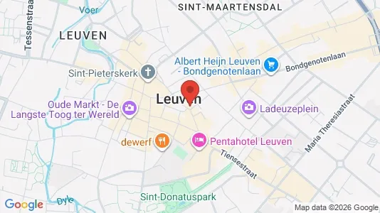 Apartments for rent i Leuven - kort over placeringen