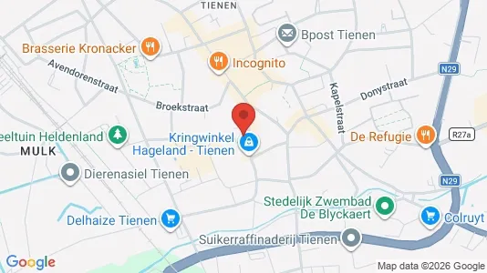 Apartments for rent i Tienen - kort over placeringen